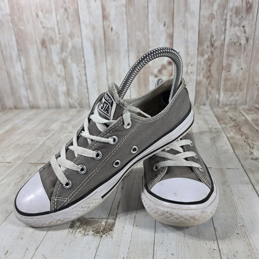 Converse Chuck Taylor All Star Low Top Charcoal Grey Canvas Sneakers 3J235 - Picture 5 of 8